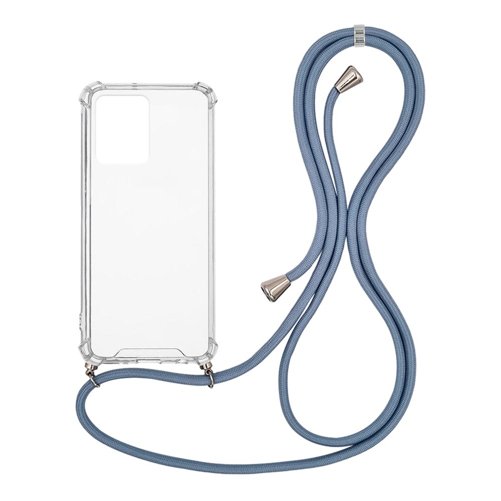 Θήκη Σιλικόνης με Κορδόνι Sonique Armor Clear Realme C35 Μπλε Γκρι