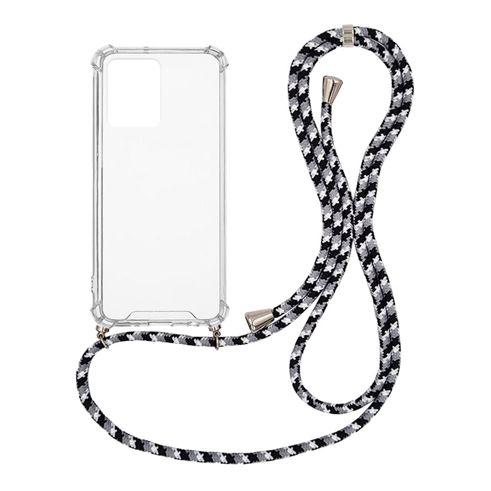 Θήκη Σιλικόνης με Κορδόνι Sonique Armor Clear Realme C35 Rainbow Μαύρο