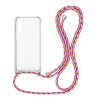 Θήκη Σιλικόνης με Κορδόνι Sonique Armor Clear Samsung Galaxy A70/A70s Rainbow Κοραλλί