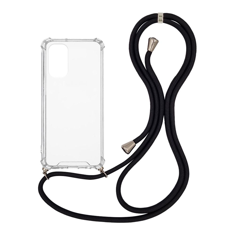 Θήκη Σιλικόνης με Κορδόνι Sonique Armor Clear Samsung Galaxy M52 5G Μαύρο