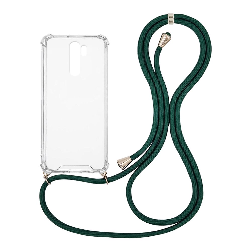 Θήκη Σιλικόνης με Κορδόνι Sonique Armor Clear Xiaomi Redmi Note 8 Pro Πράσινο Σκούρο