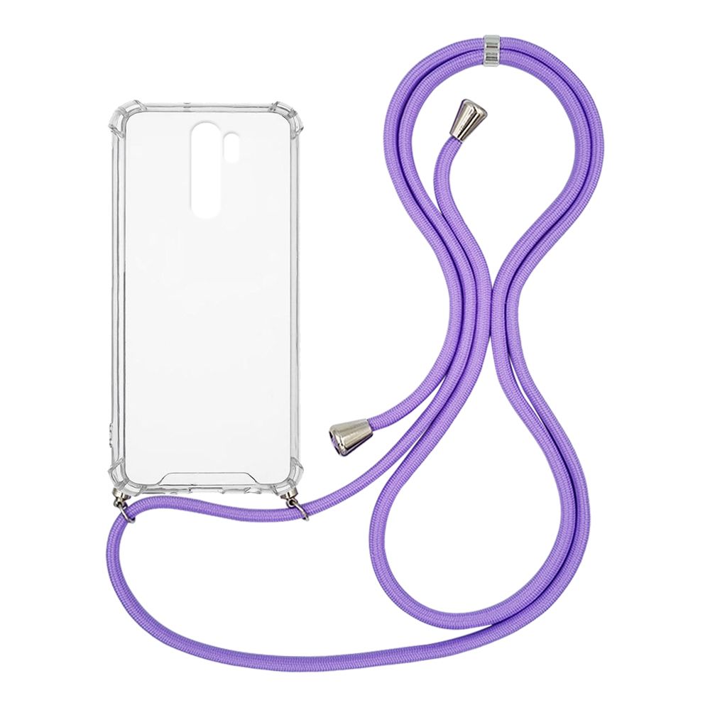 Θήκη Σιλικόνης με Κορδόνι Sonique Armor Clear Xiaomi Redmi Note 8 Pro Λιλά