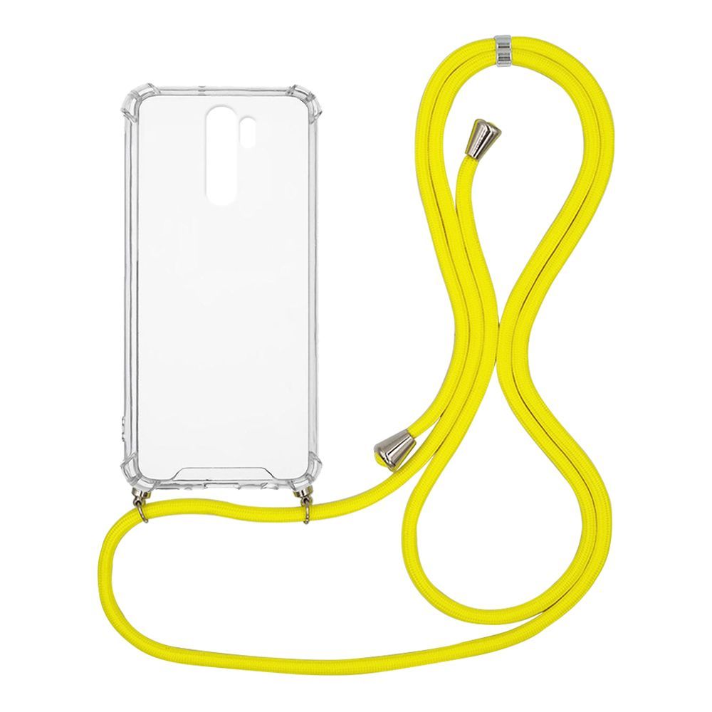 Θήκη Σιλικόνης με Κορδόνι Sonique Armor Clear Xiaomi Redmi Note 8 Pro Κίτρινο