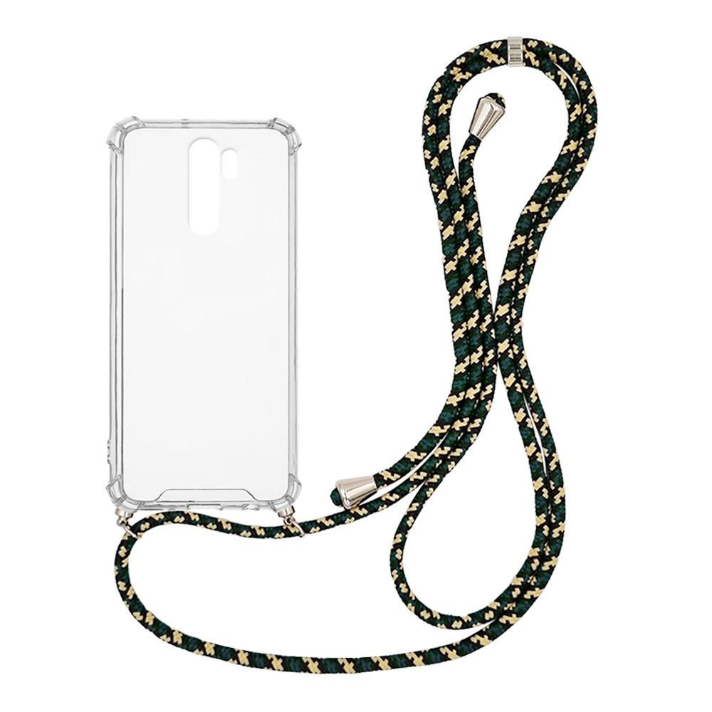 Θήκη Σιλικόνης με Κορδόνι Sonique Armor Clear Xiaomi Redmi Note 8 Pro Rainbow Πράσινο
