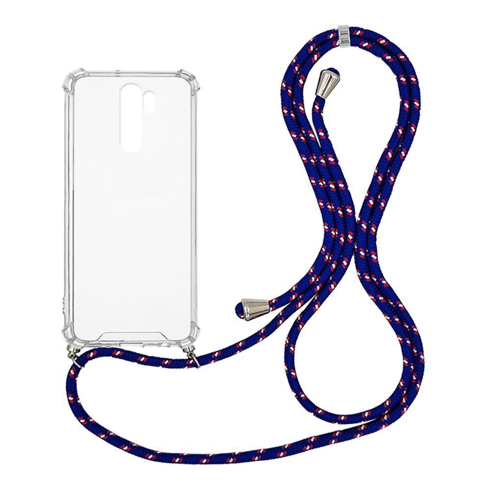 Θήκη Σιλικόνης με Κορδόνι Sonique Armor Clear Xiaomi Redmi Note 8 Pro Rainbow Μπλε