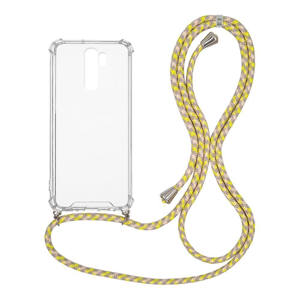 Θήκη Σιλικόνης με Κορδόνι Sonique Armor Clear Xiaomi Redmi Note 8 Pro Rainbow Κίτρινο