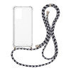 Θήκη Σιλικόνης με Κορδόνι Sonique Armor Clear Xiaomi Redmi Note 11 Pro 4G/5G / Redmi Note 12 Pro 4G Rainbow Μαύρο