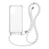 Θήκη Σιλικόνης με Κορδόνι Sonique Armor Clear Xiaomi Redmi Note 10 Pro Rainbow Λευκό