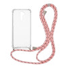 Θήκη Σιλικόνης με Κορδόνι Sonique Armor Clear Xiaomi Redmi 9 Rainbow Ροζ