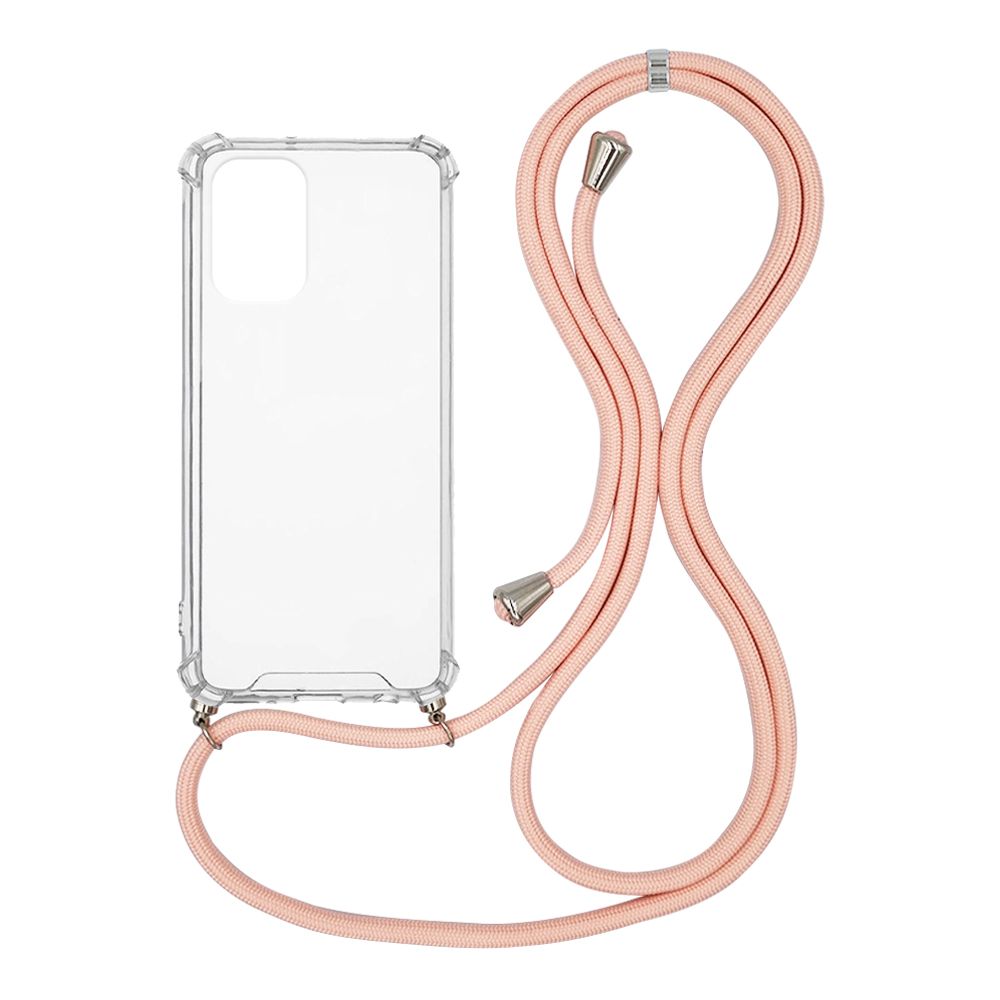 Θήκη Σιλικόνης με Κορδόνι Sonique Armor Clear Xiaomi Poco F3 / Mi 11i Ροζ