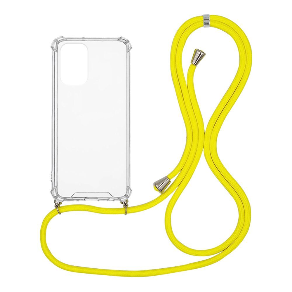 Θήκη Σιλικόνης με Κορδόνι Sonique Armor Clear Xiaomi Poco F3 / Mi 11i Κίτρινο