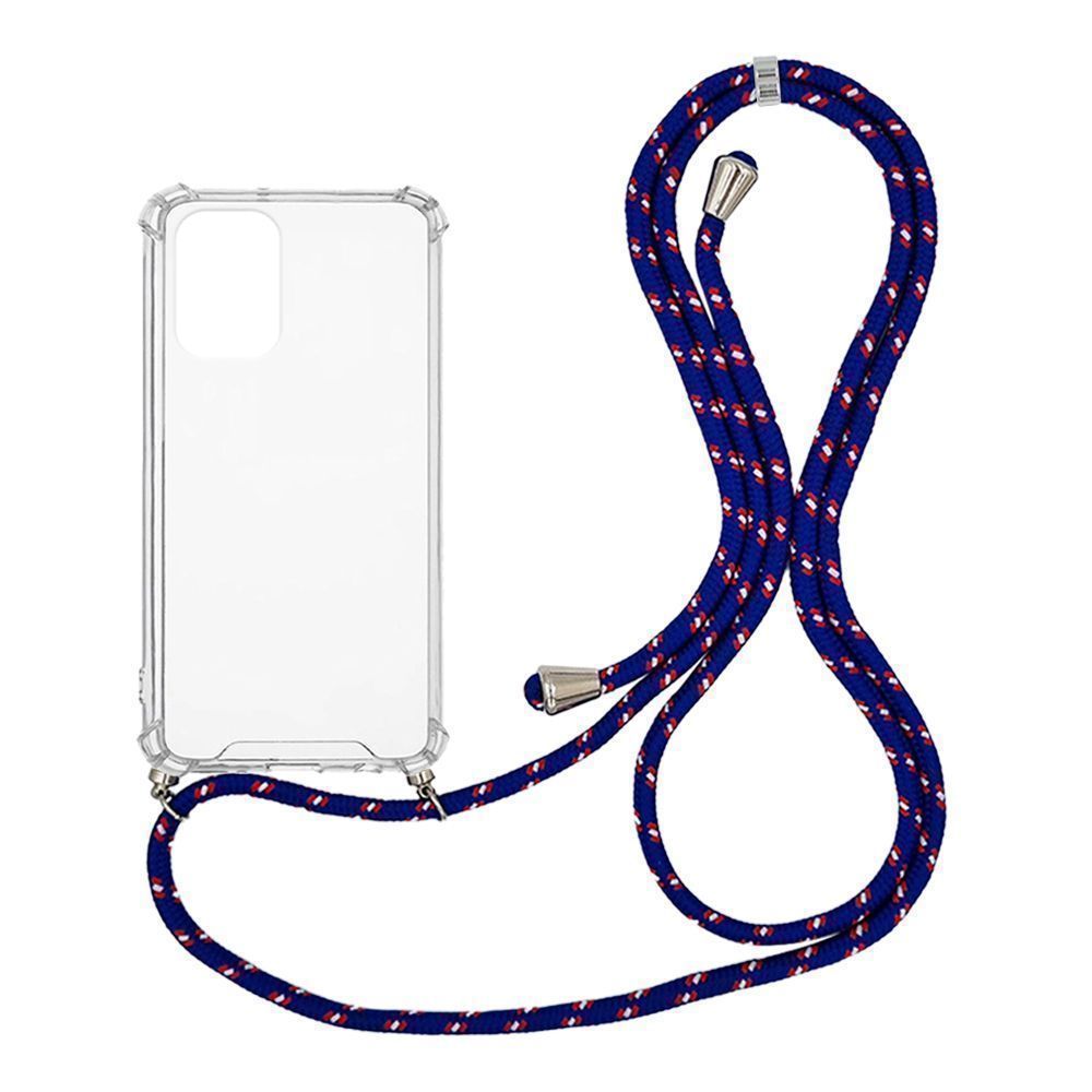 Θήκη Σιλικόνης με Κορδόνι Sonique Armor Clear Xiaomi Poco F3 / Mi 11i Rainbow Μπλε