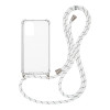 Θήκη Σιλικόνης με Κορδόνι Sonique Armor Clear Xiaomi Poco F3 / Mi 11i Rainbow Λευκό