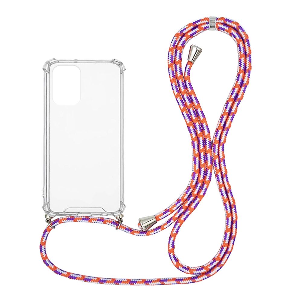 Θήκη Σιλικόνης με Κορδόνι Sonique Armor Clear Xiaomi Poco F3 / Mi 11i Rainbow Κοραλλί