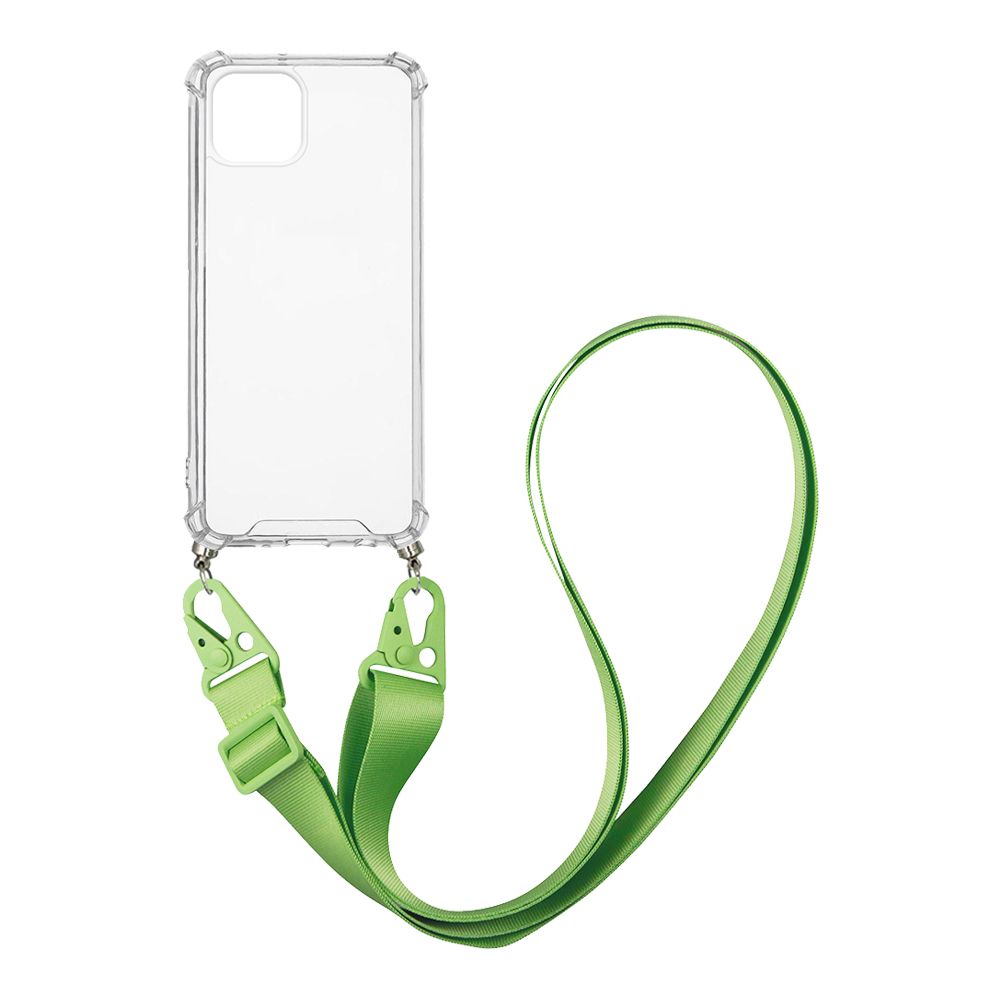 Θήκη Σιλικόνης με Strap Sonique Armor Clear Apple iPhone 13 Πράσινο Ανοιχτό