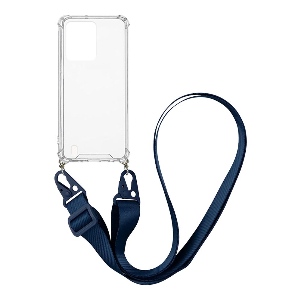 Θήκη Σιλικόνης με Strap Sonique Armor Clear Realme C31 Μπλε Σκούρο
