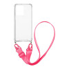 Θήκη Σιλικόνης με Strap Sonique Armor Clear Realme C31 Φούξια