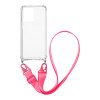 Θήκη Σιλικόνης με Strap Sonique Armor Clear Realme C35 Φούξια