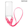Θήκη Σιλικόνης με Strap Sonique Armor Clear Xiaomi Redmi Note 11 Pro 4G/5G / Redmi Note 12 Pro 4G Φούξια