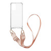 Θήκη Σιλικόνης με Strap Sonique Armor Clear Xiaomi Poco F3 / Mi 11i Ροζ