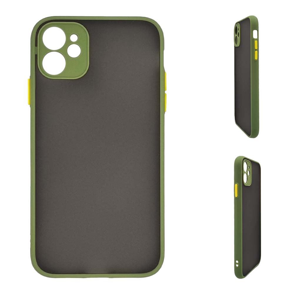 Θήκη Σιλικόνης Color Button Bumper Sonique Apple iPhone 11 Πράσινο Ανοιχτό