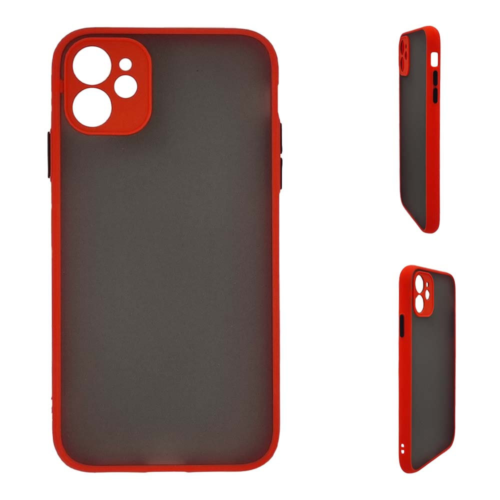 Θήκη Σιλικόνης Color Button Bumper Sonique Apple iPhone 11 Κόκκινο