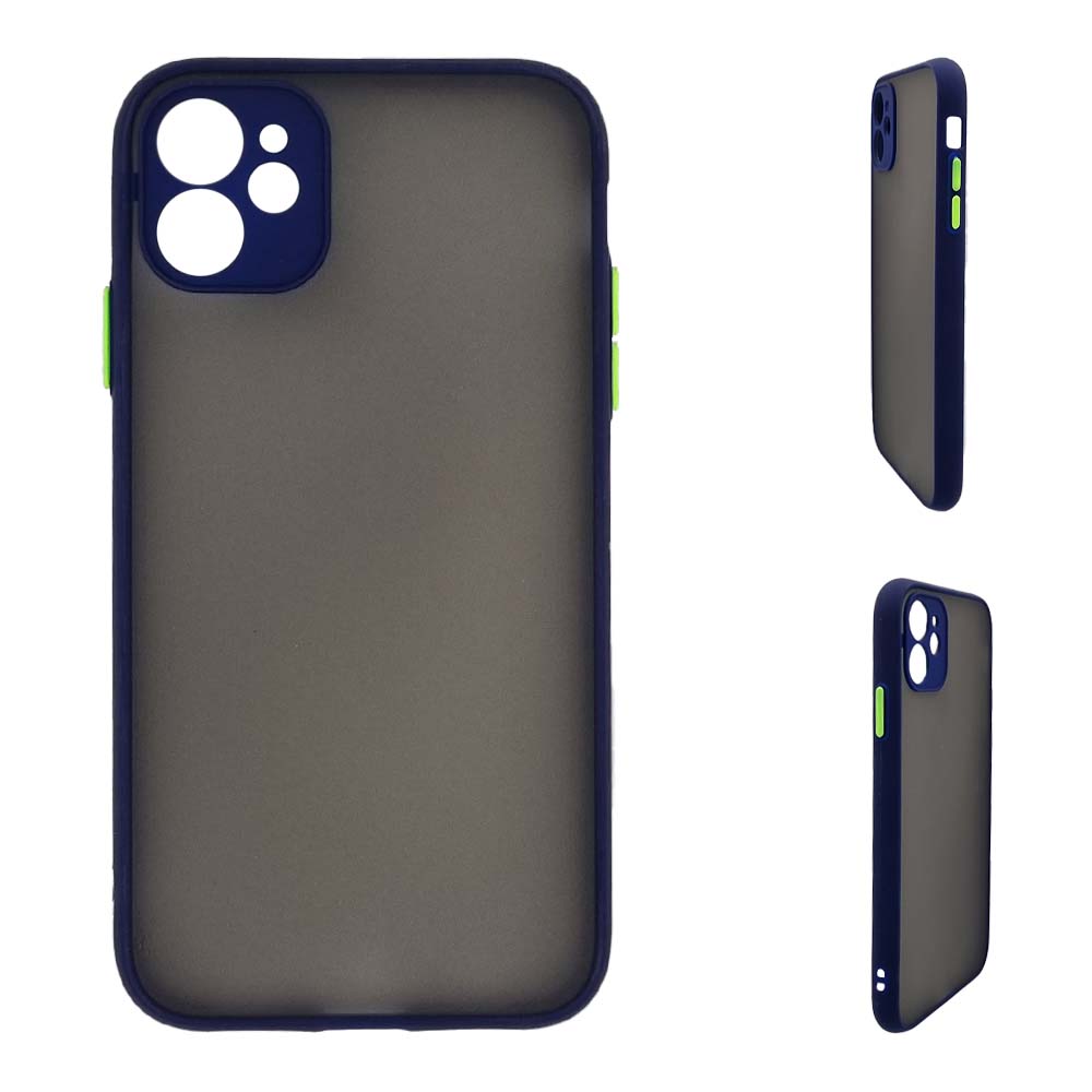 Θήκη Σιλικόνης Color Button Bumper Sonique Apple iPhone 11 Μπλέ