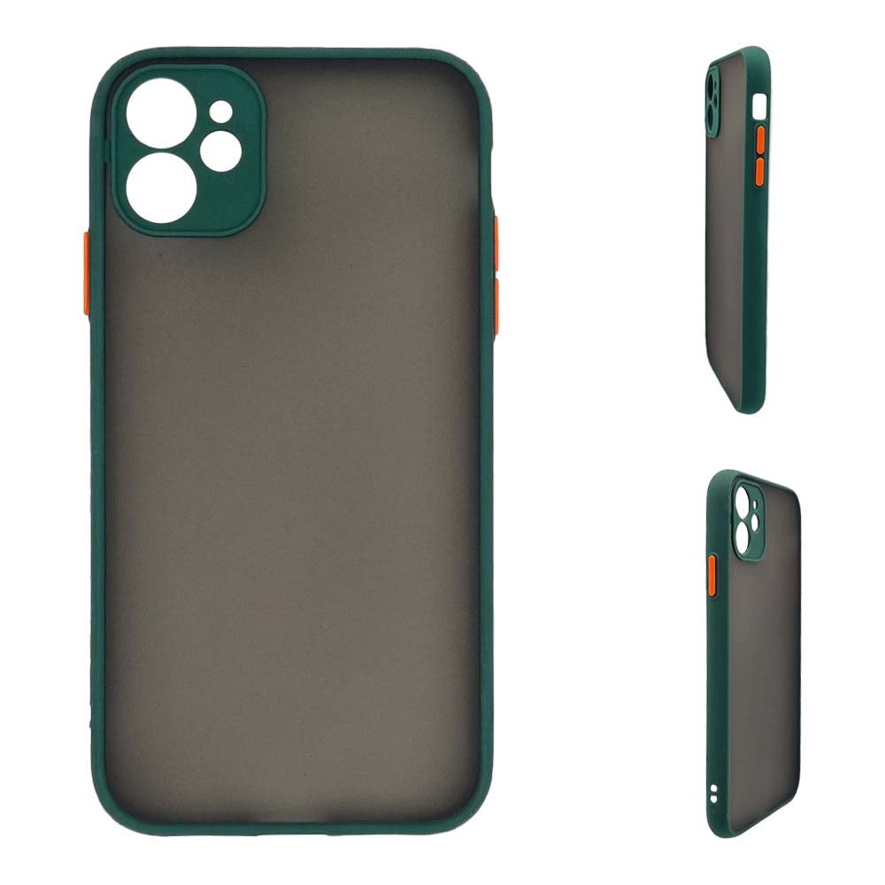 Θήκη Σιλικόνης Color Button Bumper Sonique Apple iPhone 11 Πράσινο Σκούρο