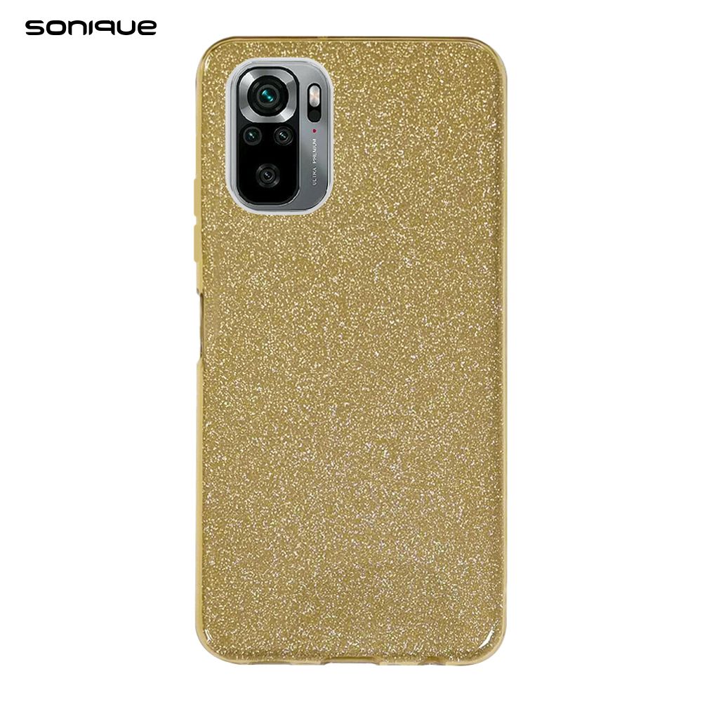 Θήκη Σιλικόνης Sonique Shiny Xiaomi Redmi Note 10 / Redmi Note 10s / Poco M5s Χρυσό