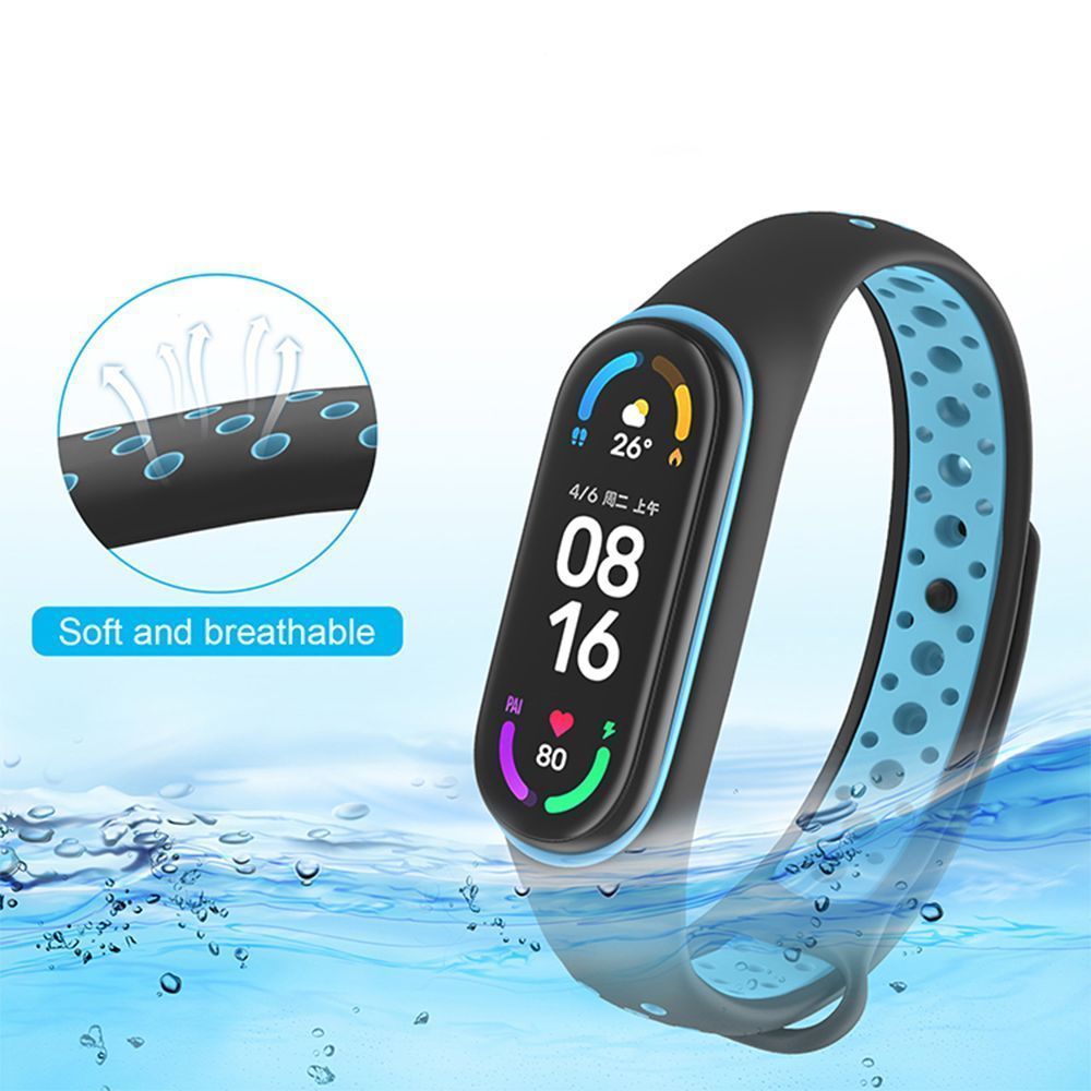 Λουράκι Σιλικόνης Sonique Sport για Xiaomi Mi Band 5/6 Μαύρο / Κόκκινο
