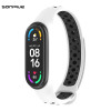 Λουράκι Σιλικόνης Sonique Sport για Xiaomi Mi Band 5/6 Λευκό / Μαύρο