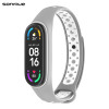 Λουράκι Σιλικόνης Sonique Sport για Xiaomi Mi Band 3/4 Γκρι / Λευκό