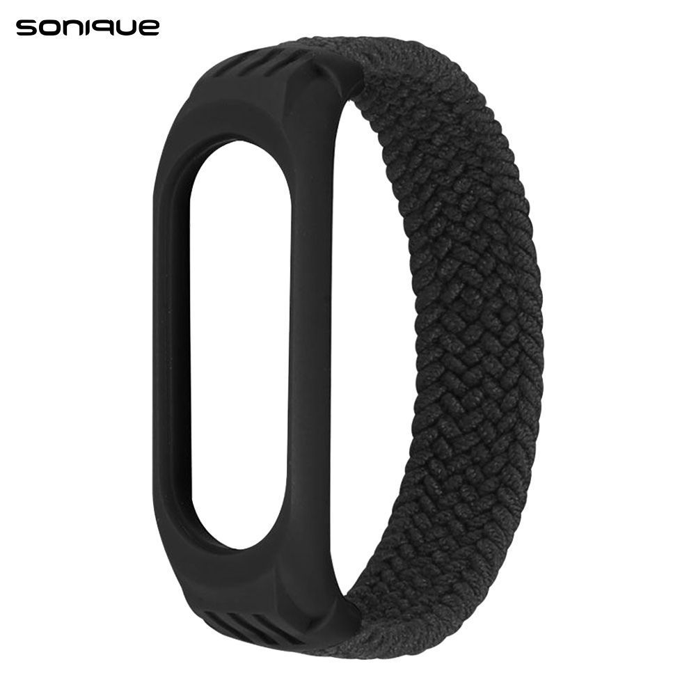 Λουράκι Braided Sonique για Xiaomi Mi Band 3/4/5/6 Μαύρο
