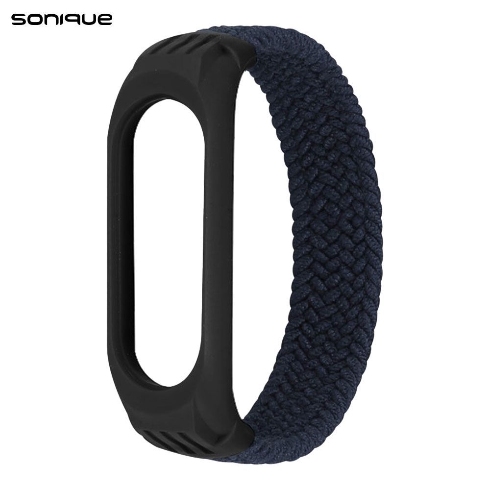Λουράκι Braided Sonique για Xiaomi Mi Band 3/4/5/6 Μπλε Σκούρο