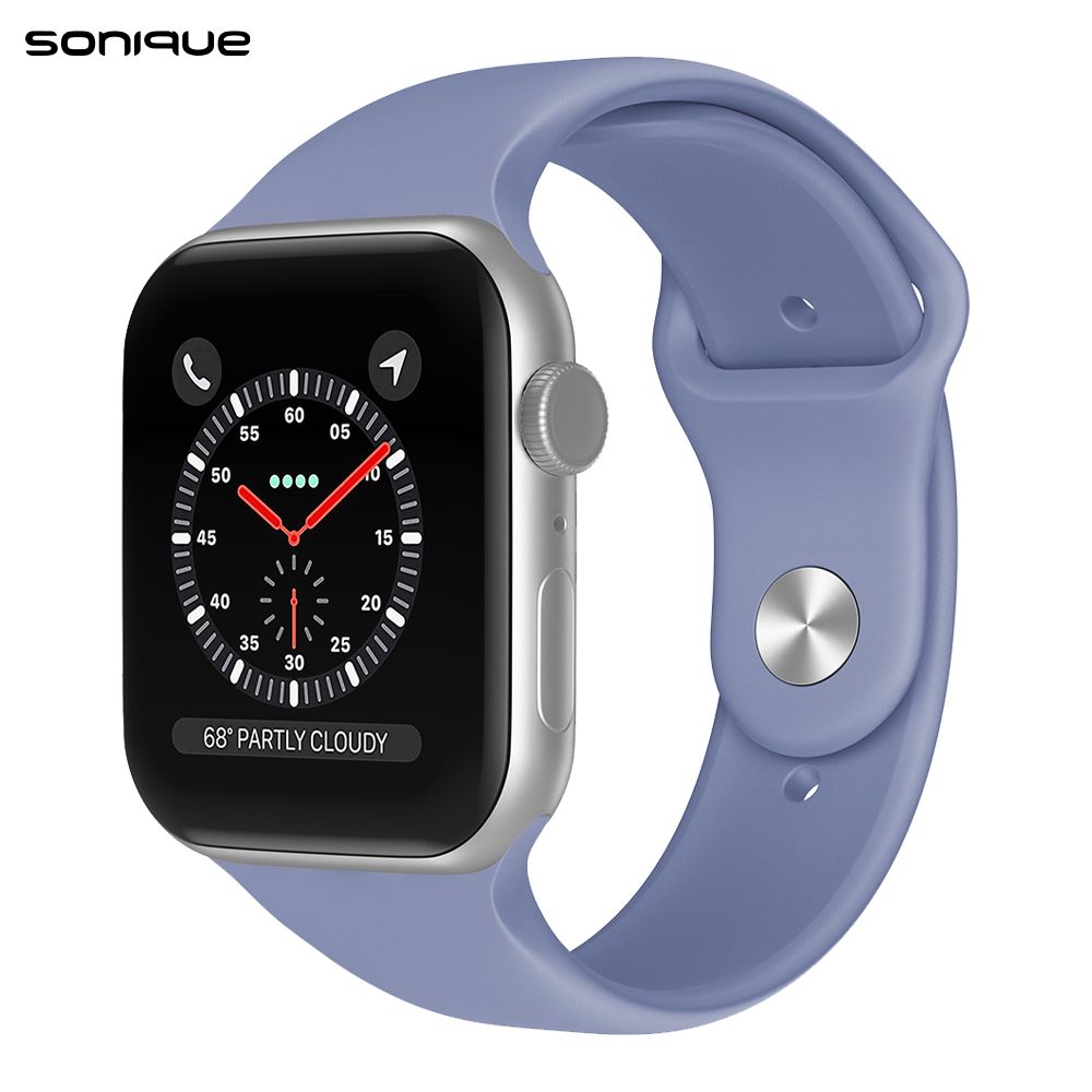 Λουράκι Σιλικόνης Soft Band Sonique για Apple Watch (38/40/41MM) Μωβ Ανοιχτό