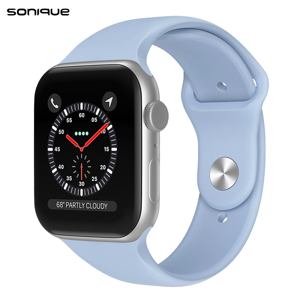 Λουράκι Σιλικόνης Soft Band Sonique για Apple Watch (42/44/45/49MM) Σιέλ