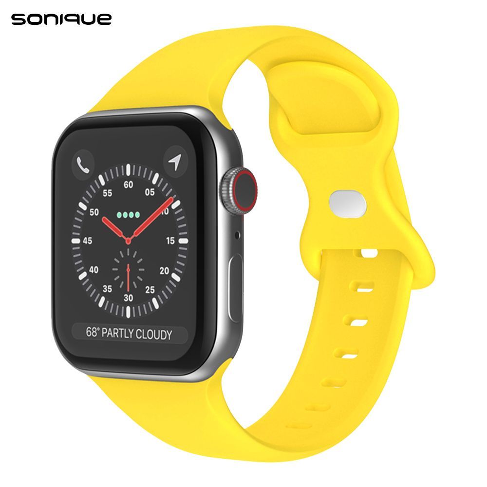 Λουράκι Σιλικόνης Butterfly Band Sonique για Apple Watch (38/40/41MM) Κίτρινο