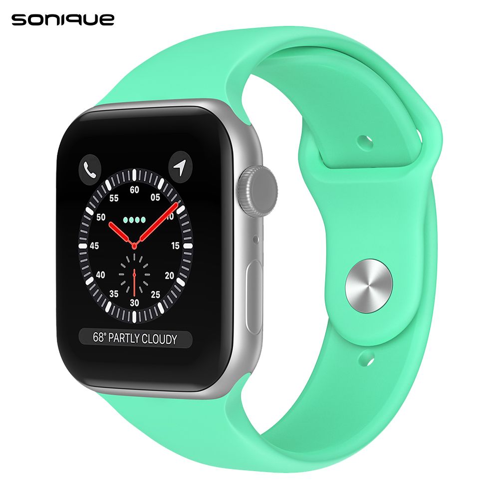Λουράκι Σιλικόνης Soft Band Sonique για Apple Watch (42/44/45/49MM) Βεραμάν