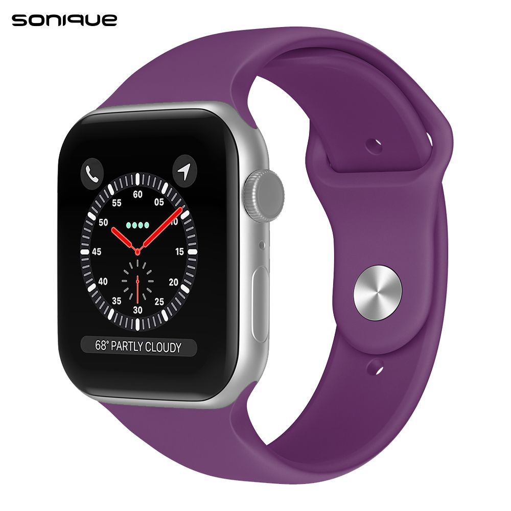 Λουράκι Σιλικόνης Soft Band Sonique για Apple Watch (42/44/45/49MM) Μωβ