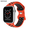 Λουράκι Σιλικόνης Sonique Sport για Apple Watch (42/44/45/49MM) Κόκκινο/Μαύρο