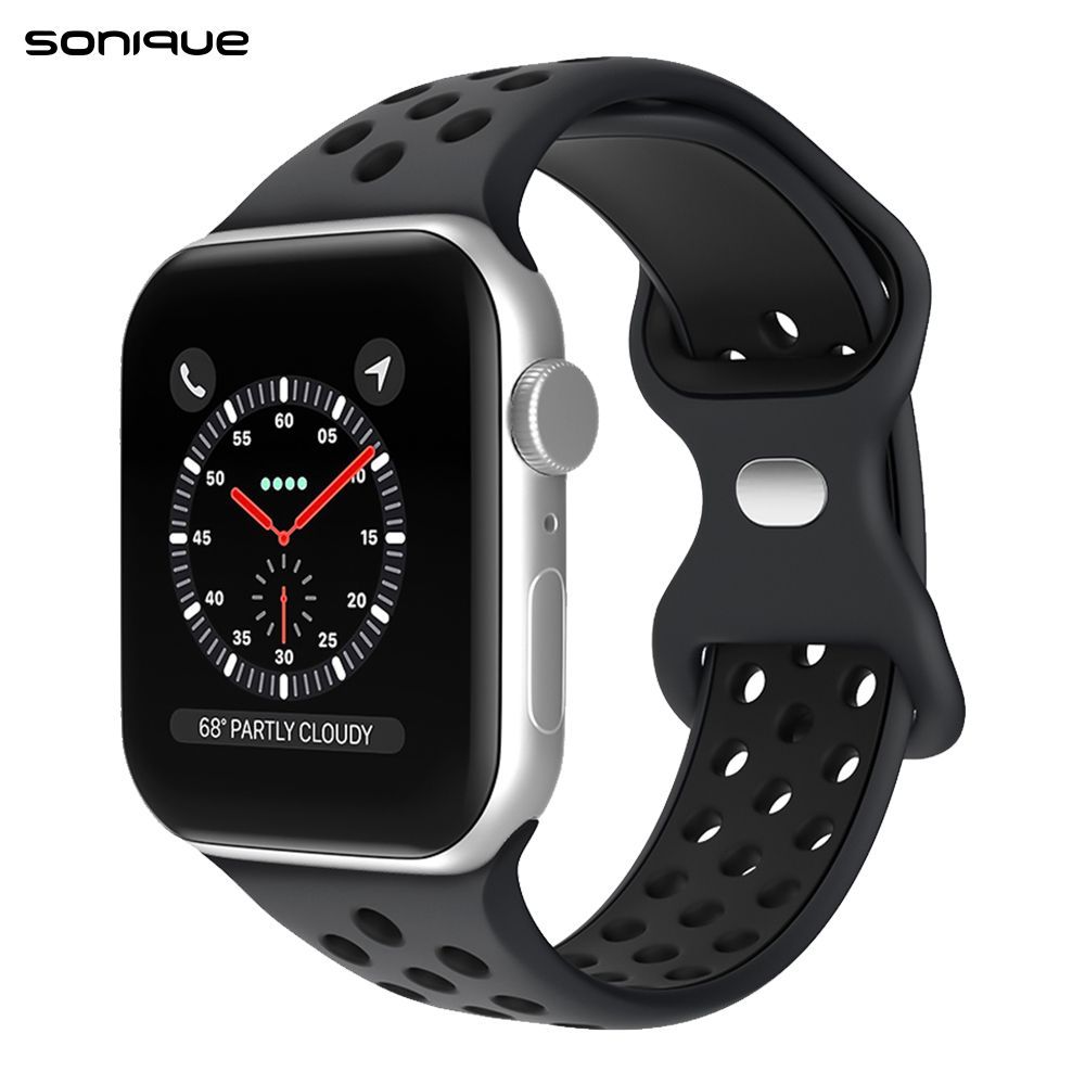 Λουράκι Σιλικόνης Sonique Sport για Apple Watch (42/44/45/49MM) Μαύρο