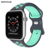 Λουράκι Σιλικόνης Sonique Sport για Apple Watch (38/40/41MM) Γκρι Σκούρο/Βεραμάν