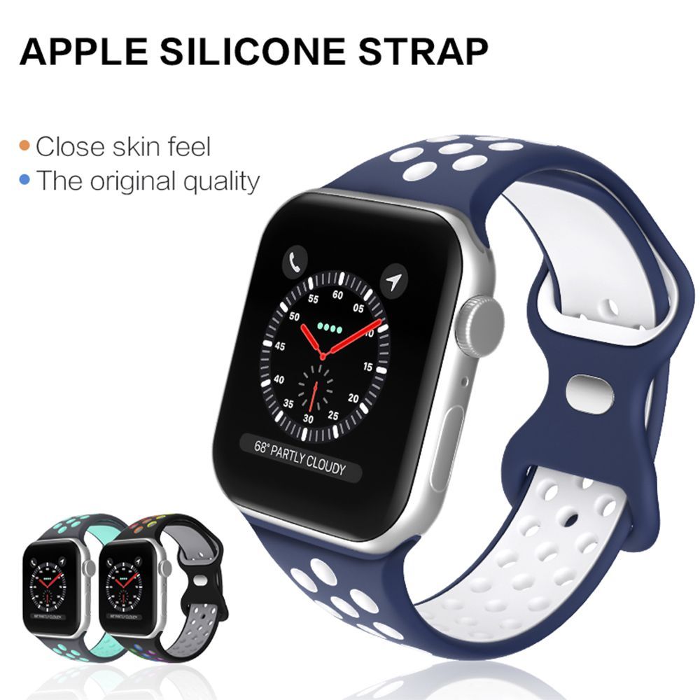 Λουράκι Σιλικόνης Sonique Sport για Apple Watch (38/40/41MM) Μαύρο/Μπλε