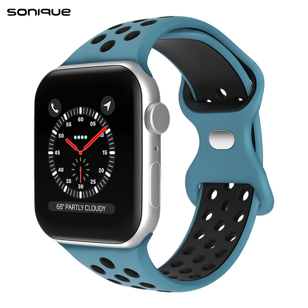 Λουράκι Σιλικόνης Sonique Sport για Apple Watch (38/40/41MM) Μπλε/Μαύρο