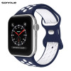 Λουράκι Σιλικόνης Sonique Sport για Apple Watch (38/40/41MM) Μπλε Σκούρο/Λευκό