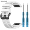 Λουράκι Σιλικόνης Stripe Band Sonique 26mm για Garmin Fenix 3/3HR/5X/5X PLUS/6X/6X PRO/7X/Tactix 7/Tactix Delta/Enduro Λευκό