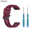 Λουράκι Σιλικόνης Stripe Band Sonique για Garmin Fenix 5/5 Plus/6/6 Pro/7/Sapphire/EPIX gen2/Descent G1/forerunner 935/945/955 Μπορντό