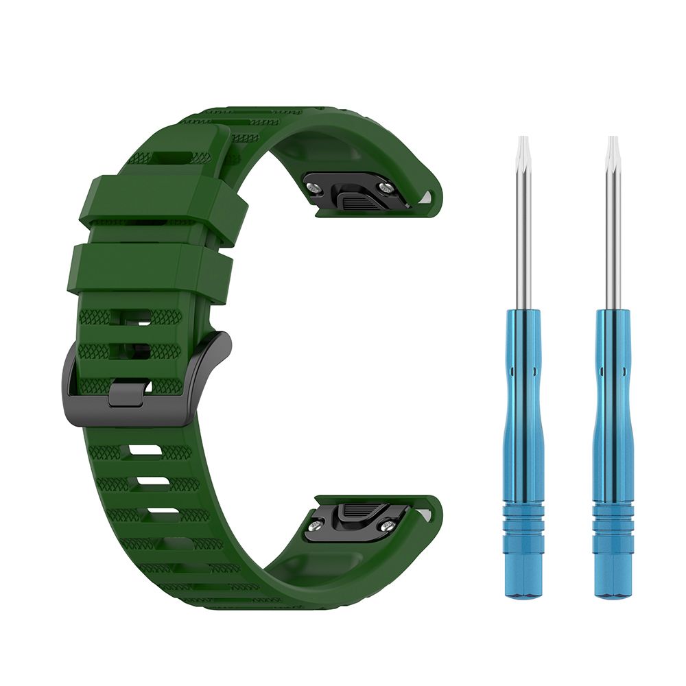 Λουράκι Σιλικόνης Stripe Band Sonique για Garmin Fenix 5/5 Plus/6/6 Pro/7/Sapphire/EPIX gen2/Descent G1/forerunner 935/945/955 Χακί