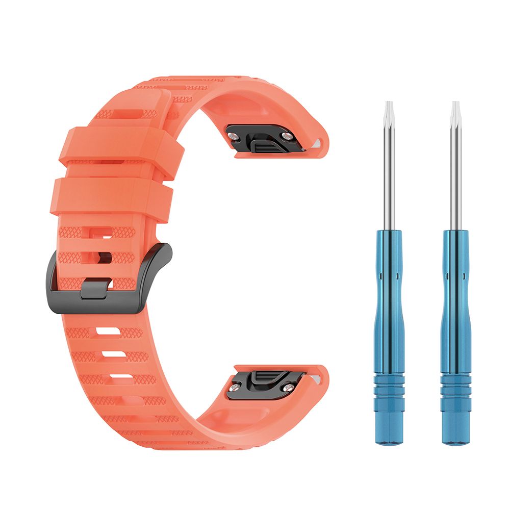 Λουράκι Σιλικόνης Stripe Band Sonique για Garmin Fenix 5/5 Plus/6/6 Pro/7/Sapphire/EPIX gen2/Descent G1/forerunner 935/945/955 Κοραλί