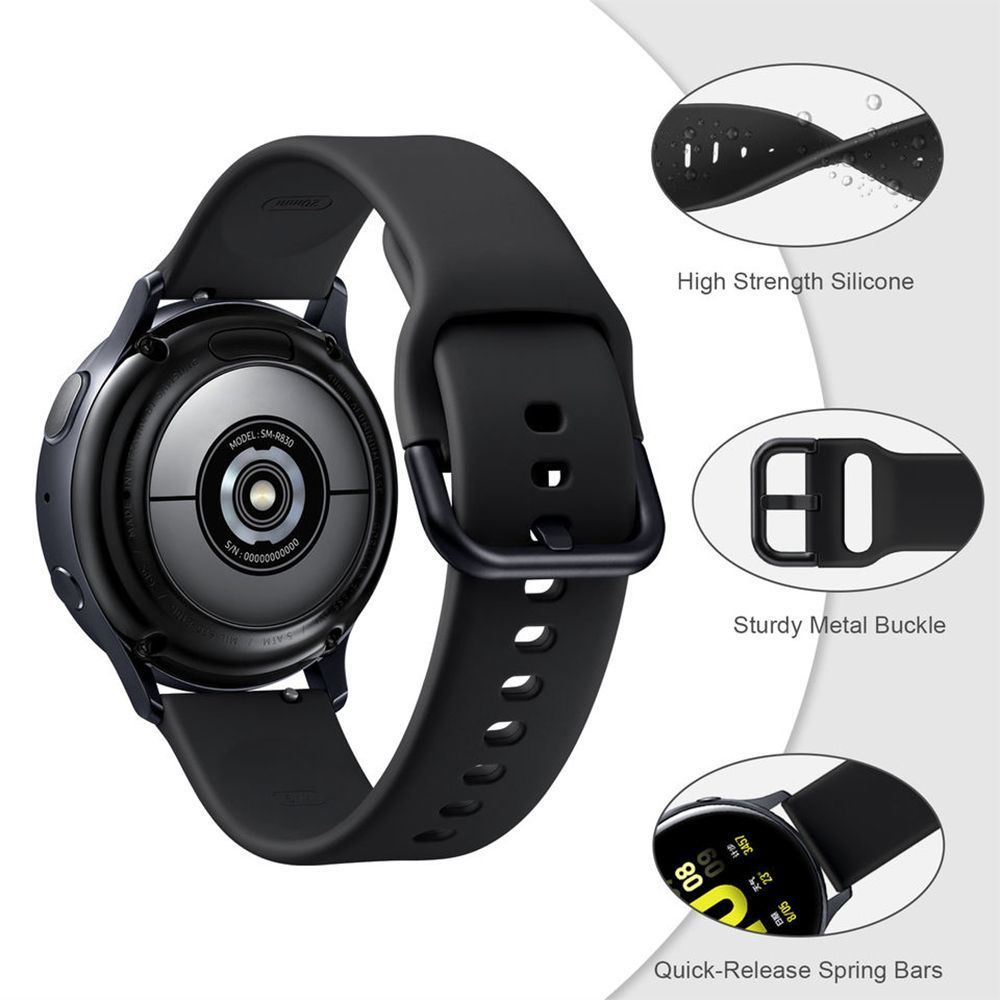 Λουράκι Σιλικόνης Universal Soft Band Sonique 22mm για Samsung, Huawei, Amazfit, Xiaomi, Honor Μαύρο